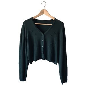 forest green cardigan